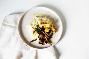 Ingrediënten bloemkoolstamppot, vegetarisch, zonder aardappel